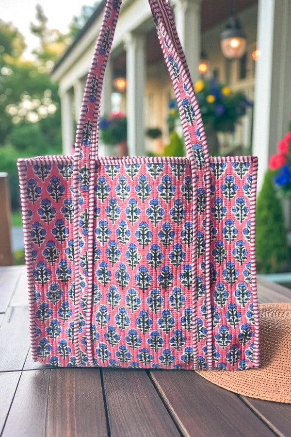PREORDER Annabelle Pink Floral Tote Bag