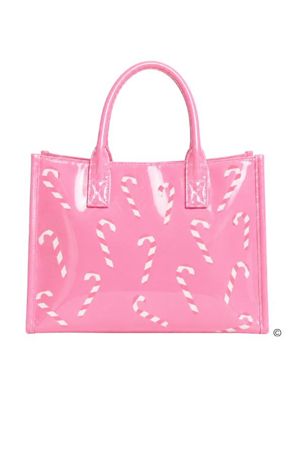 The Pink Peppermint Vinyl Tote© PREORDER