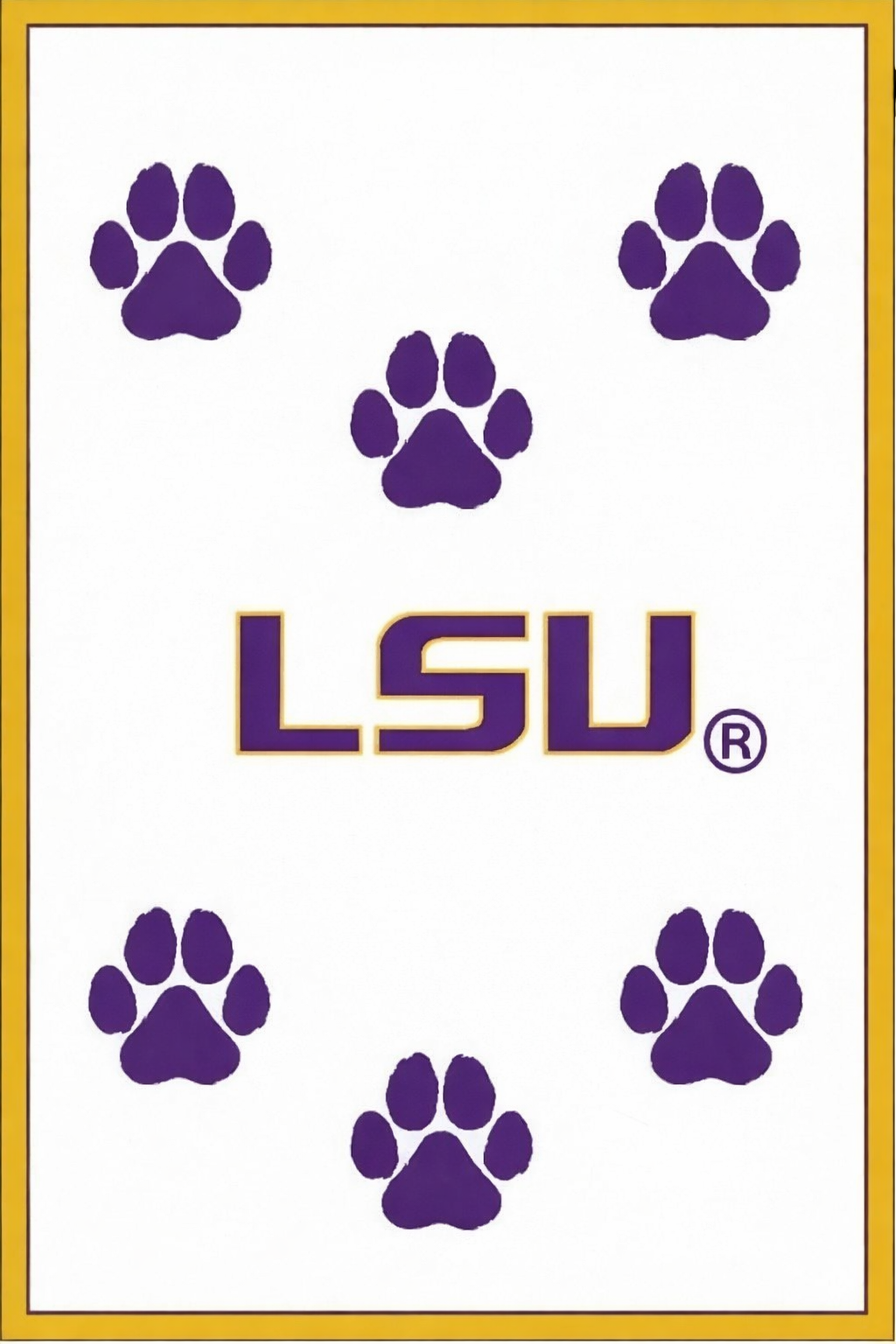 LSU Tiger Paws Luxury Blanket PREORDER