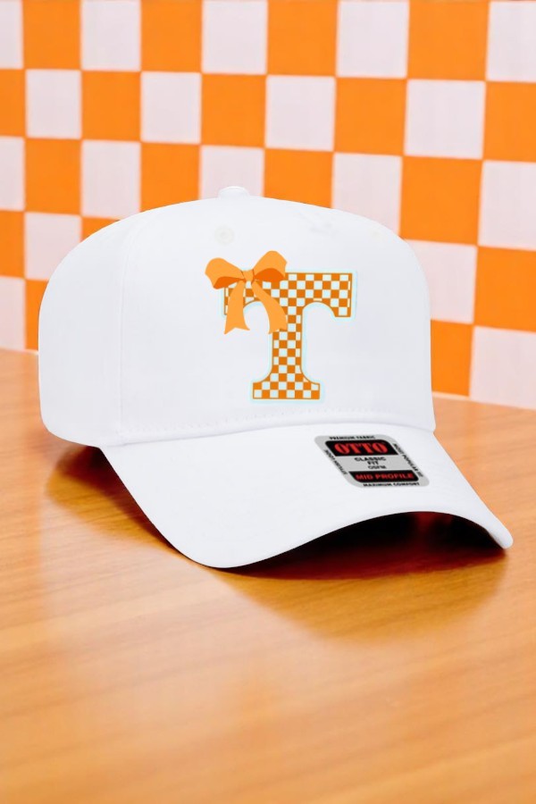 PREORDER Vols T with Bow White Embroidered Hat
