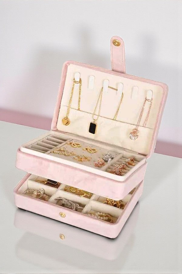 PREORDER Gracie Light Pink Velvet Jewelry Box
