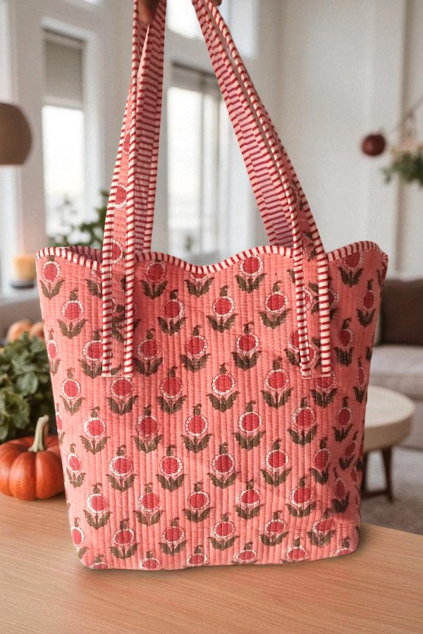 PREORDER Cider Bloom Pink Scalloped Tote Bag