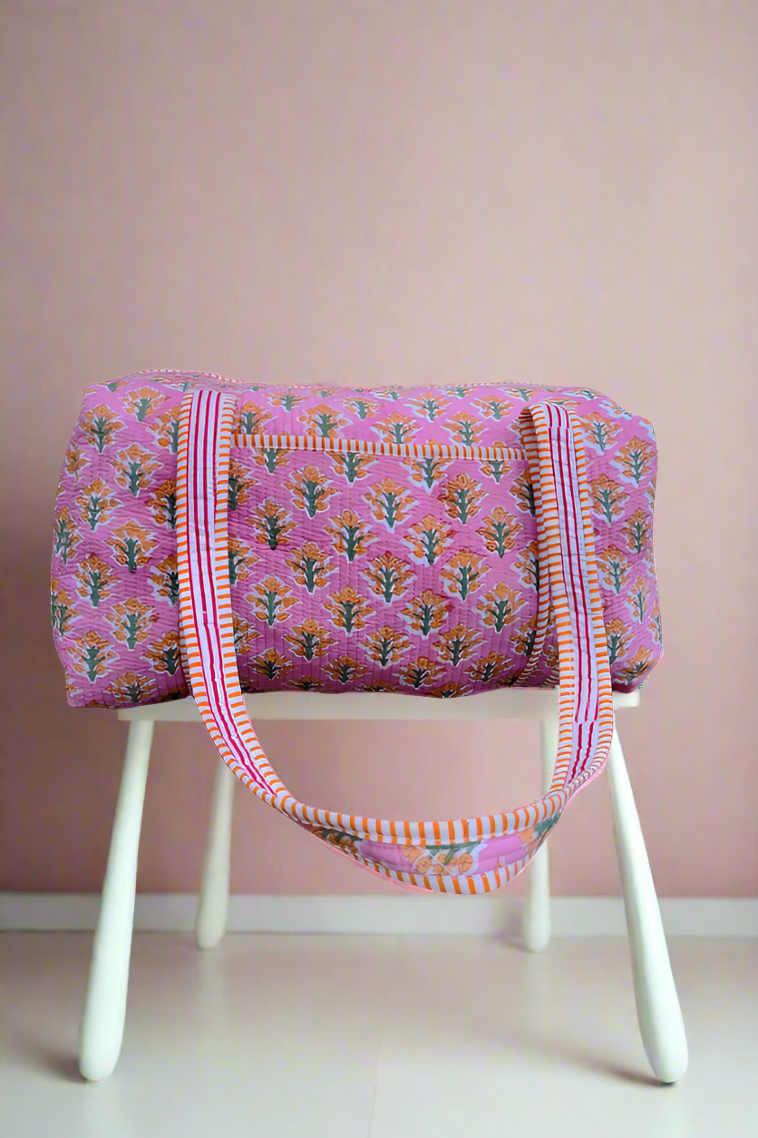 PREORDER Evelyn Pink Print Duffle Bag