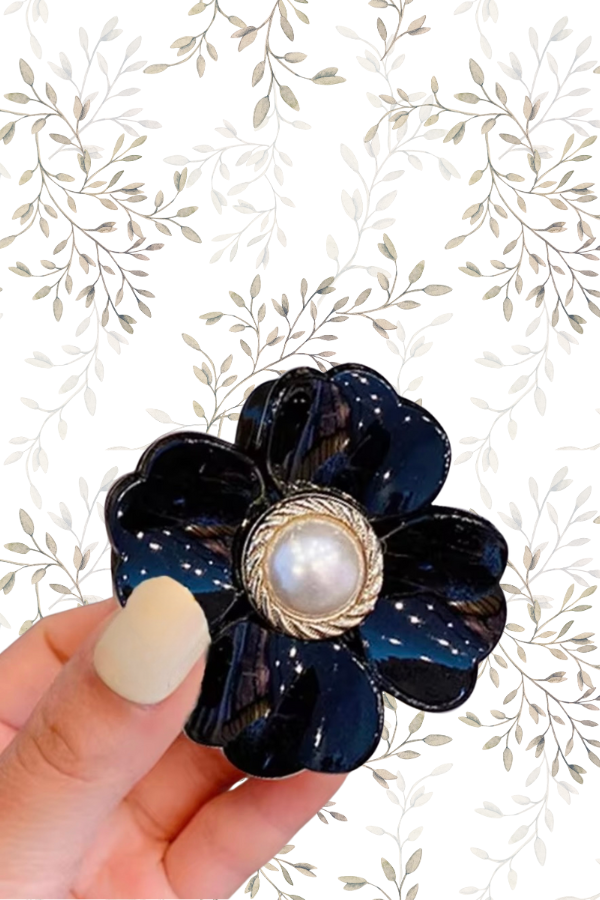 Pearl Flower Hair Clips