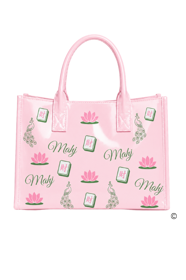 Southern Shuffle Pink Vinyl Tote© PREORDER