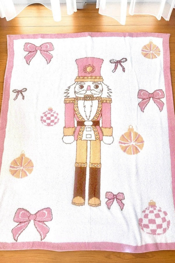 PREORDER Pink Nutcracker Bow Luxury Blanket