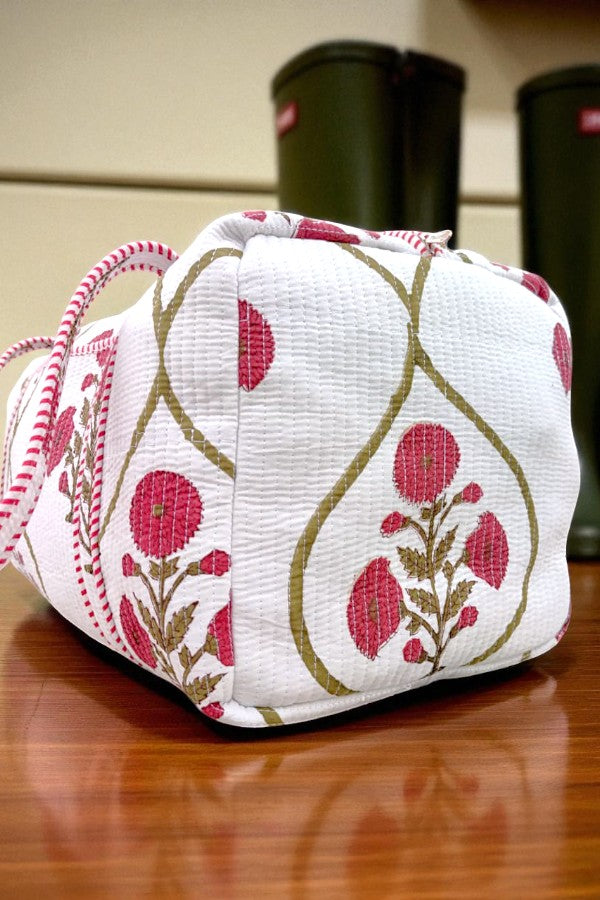 PREORDER Ellison Burgundy Floral Duffle Bag