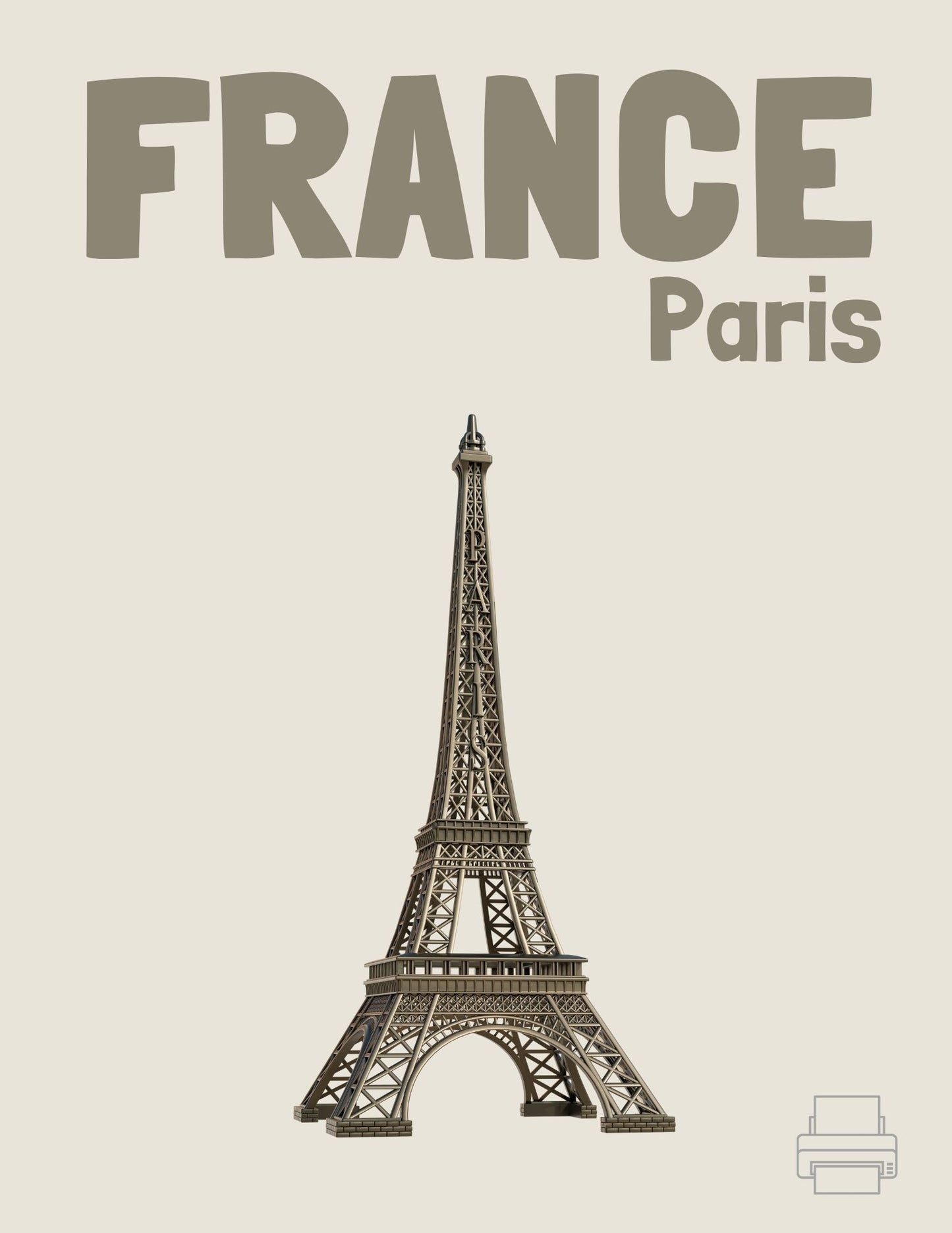 France Coffee Table Book Digital Template
