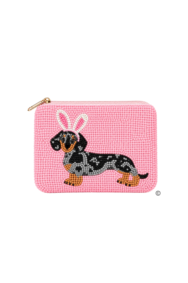 The Hoppy Wiener Beaded Coin Purse PREORDER
