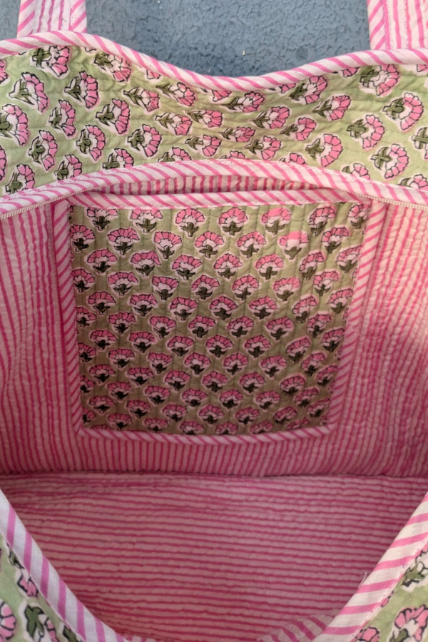 Mia Pink Floral Tote Bag PREORDER