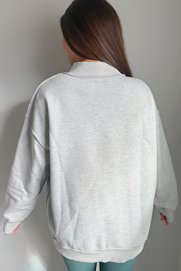 Taylor Oversized Gray Reversible Sweatshirt