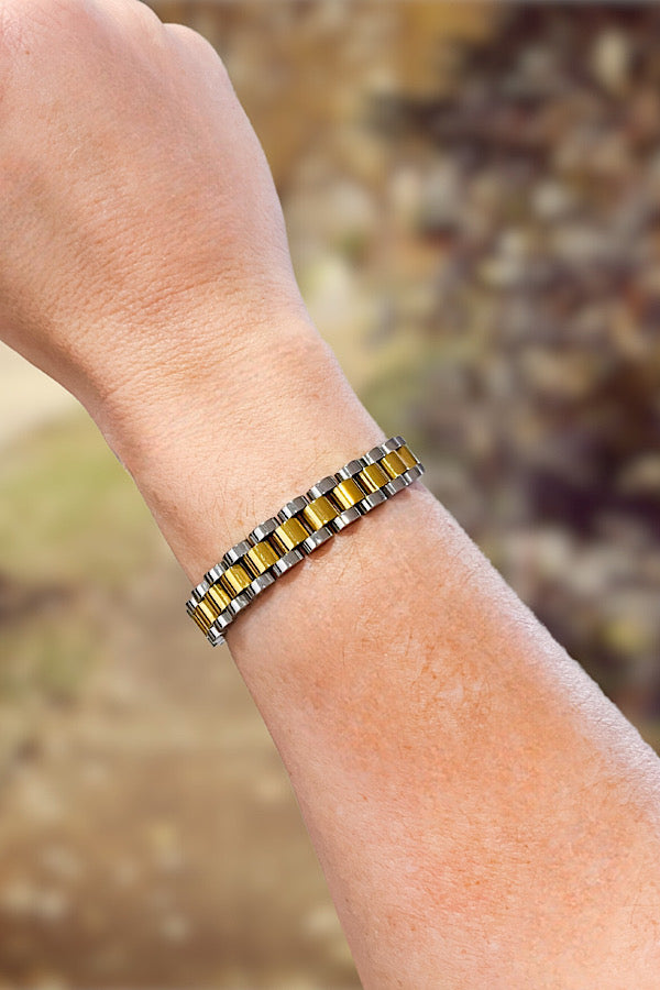 PREORDER Archie Mixed Metal Watch Bracelet