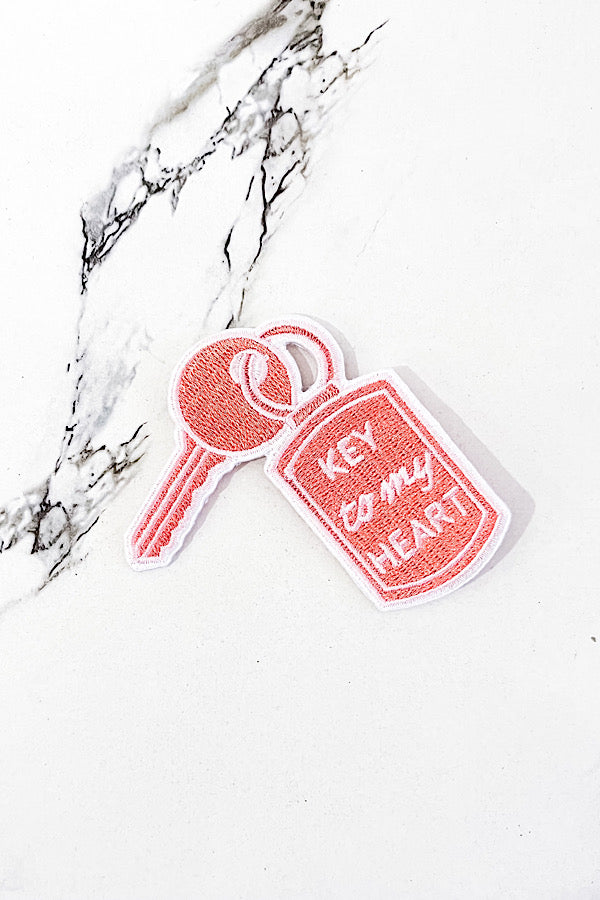 Key to My Heart Embroidered Patch