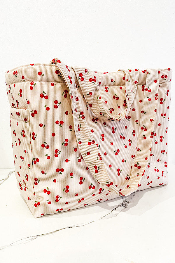 PREORDER Stevie Cherry Print Tote Bag