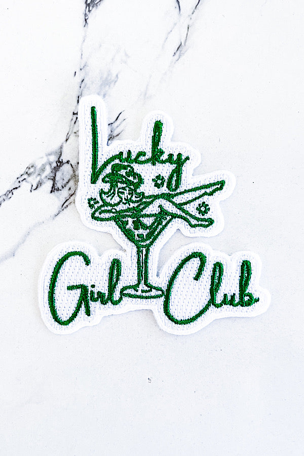 Lucky Girl Club Embroidered Patch