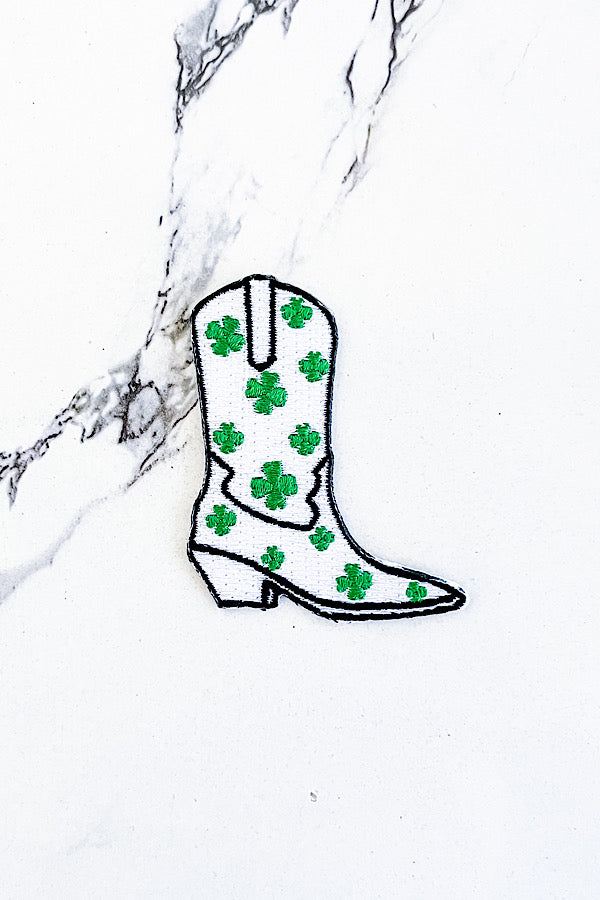 Lucky Boot Embroidered Patch