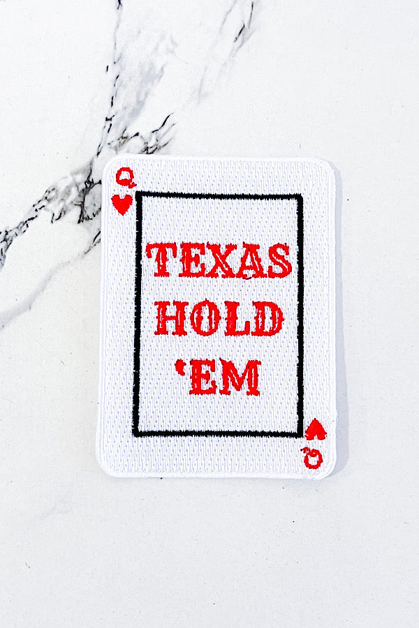 Texas Hold Em Queen Embroidered Patch