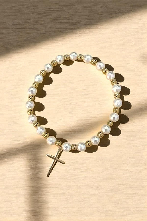 Lora Beaded Cross Pendant Bracelets