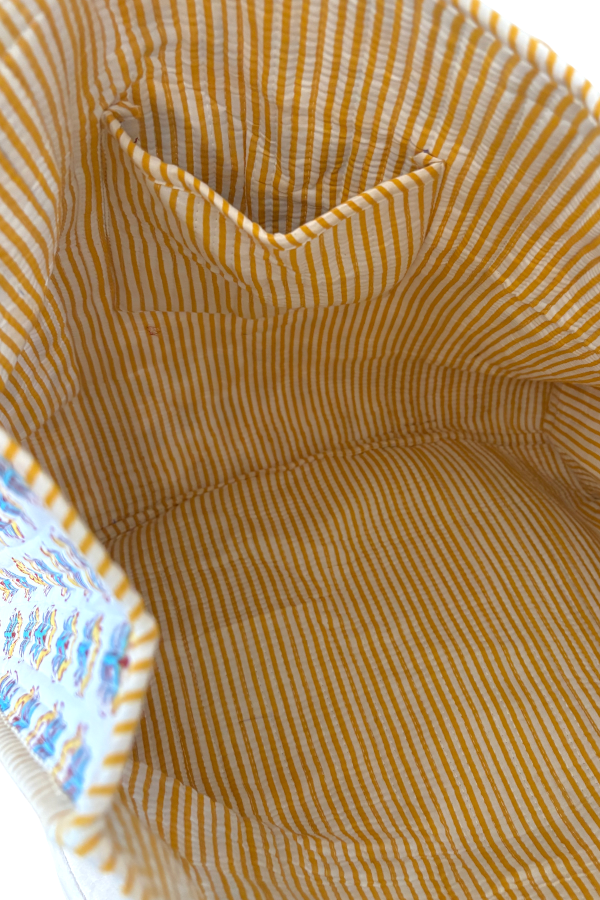 Halsey Yellow Floral Tote Bag