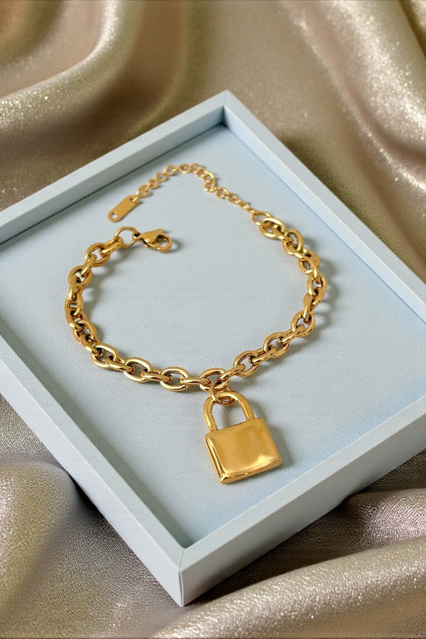 The Lock & Luxe Gold Bracelet