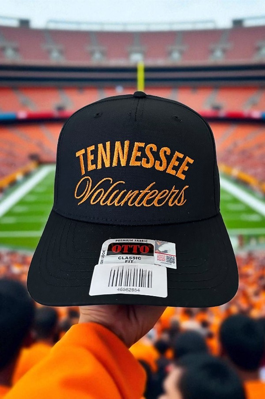 Tennessee Volunteers Black Embroidered Hat