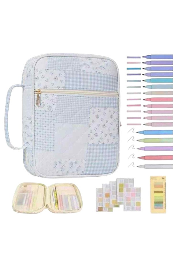 PREORDER Miriam Blue Patchwork Bible Cover