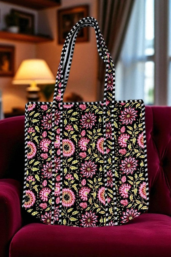 PREORDER Midnight Garden Floral Tote Bag