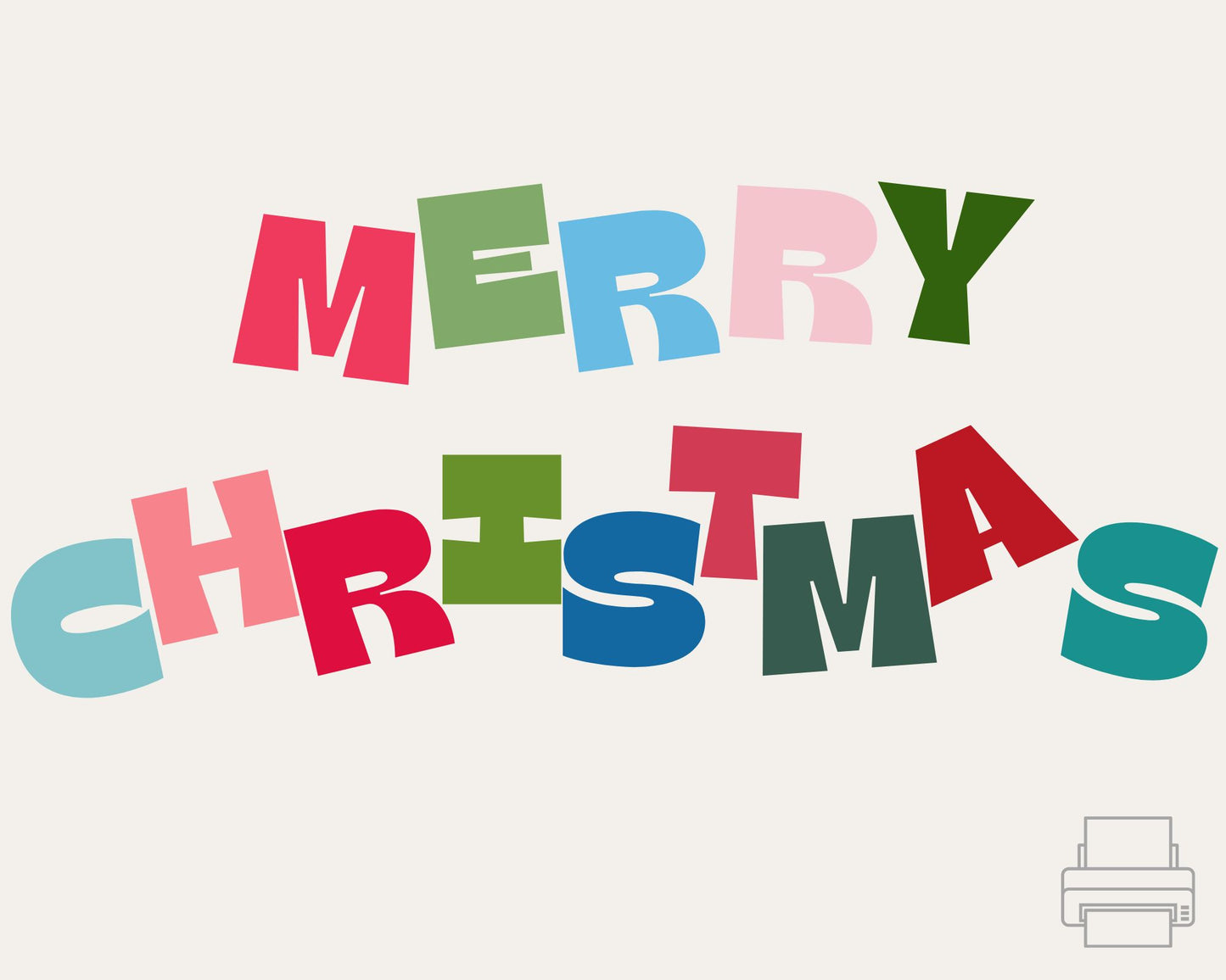 Merry Christmas Print 8 x 10