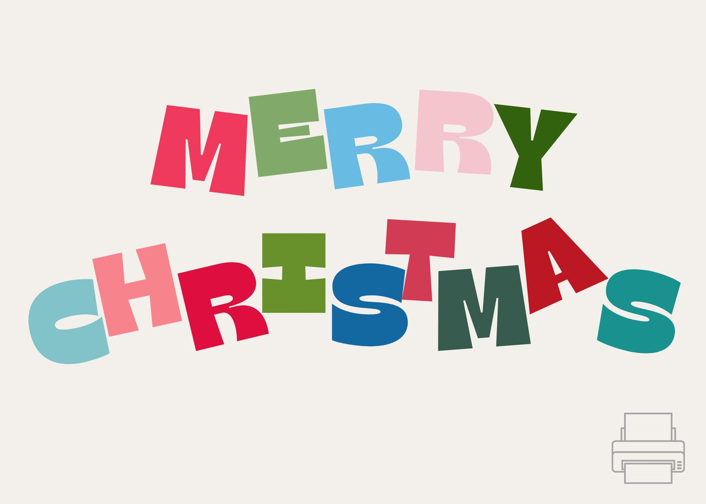 Merry Christmas Print 5 x 7