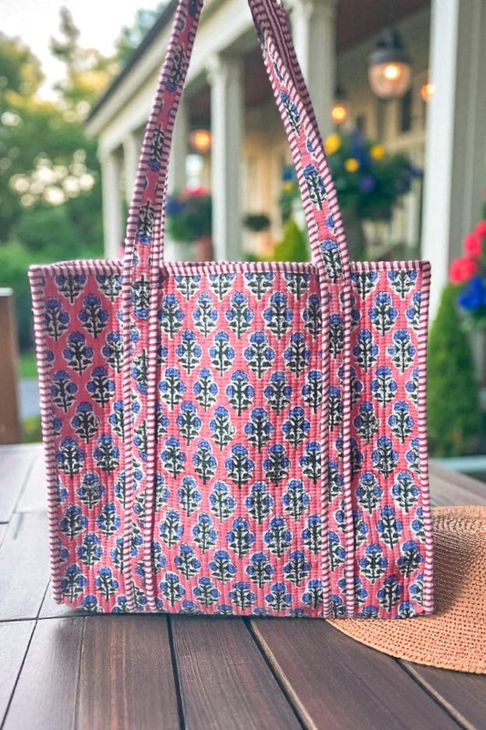 PREORDER Annabelle Pink Floral Tote Bag