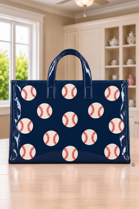 The Baseball Social Vinyl Tote Bag© PREORDER