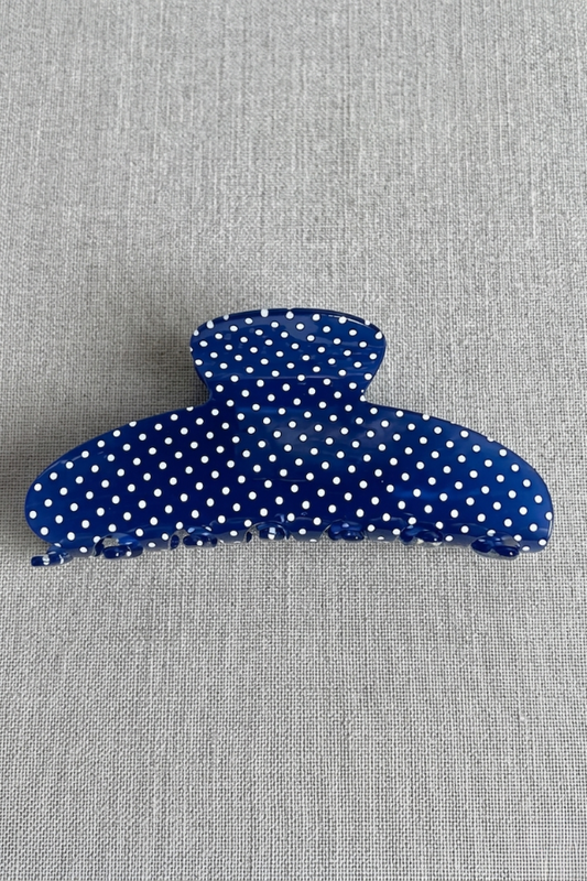 Navy Polka Dot Claw Clip PREORDER