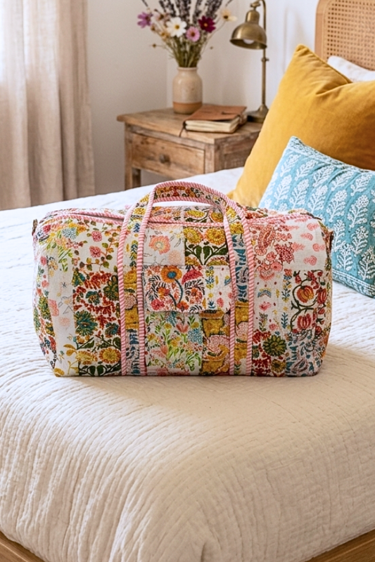 Florence Floral Patchwork Duffel Bag PREORDER