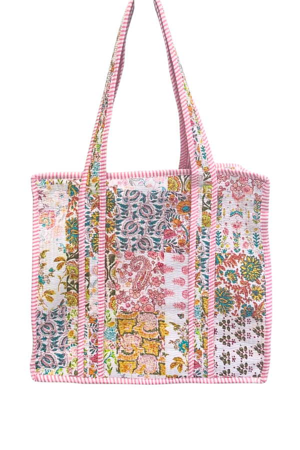 Florence Floral Patchwork Tote Bag Bag PREORDER