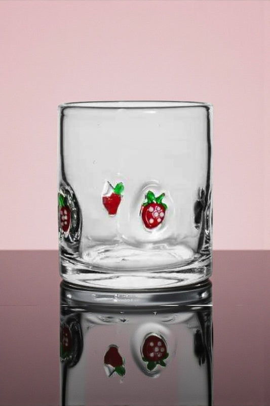 PREORDER Strawberry Clear Drinking Glass