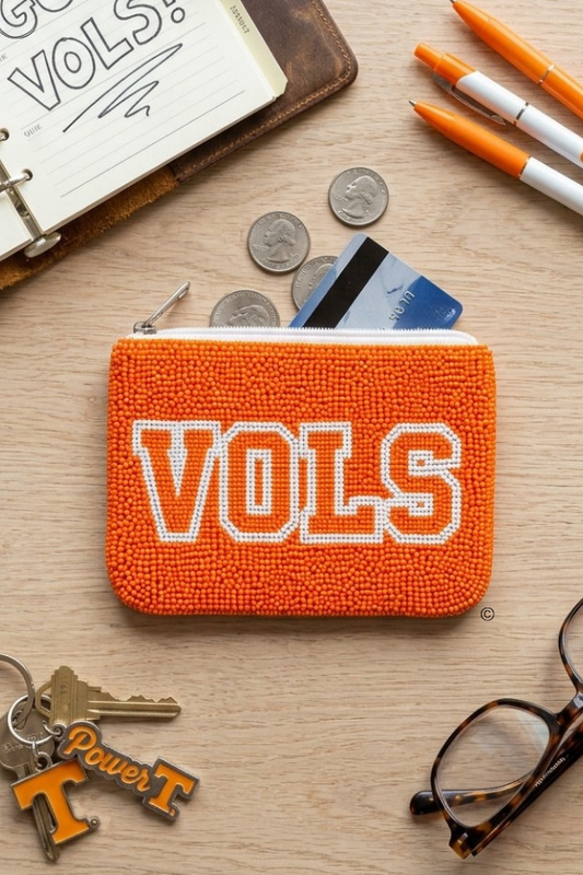 Vols Orange Crush Beaded Coin Purse PREORDER