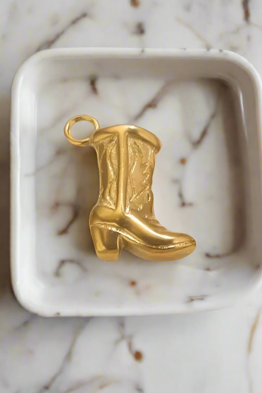 Gold Boot Purse Charm