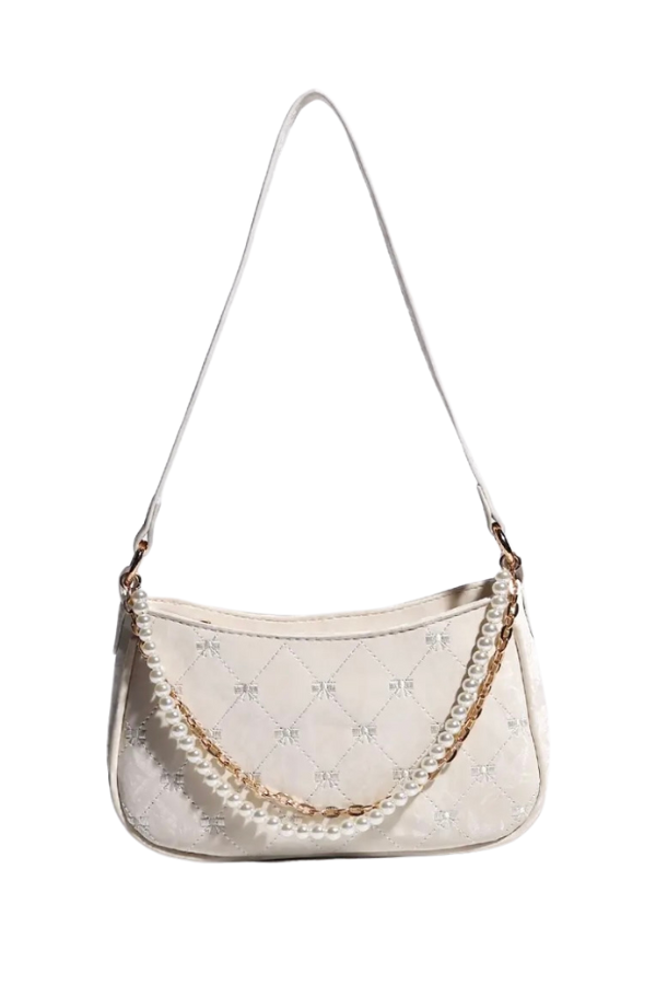 PREORDER Cora Cream Bow Print Shoulder Bag