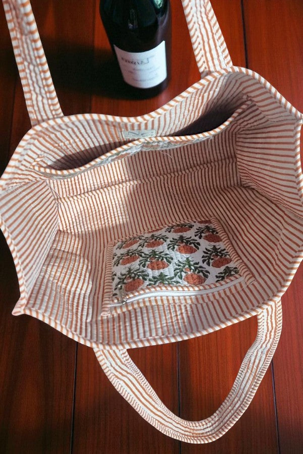 PREORDER Monroe Orange Floral Tote Bag