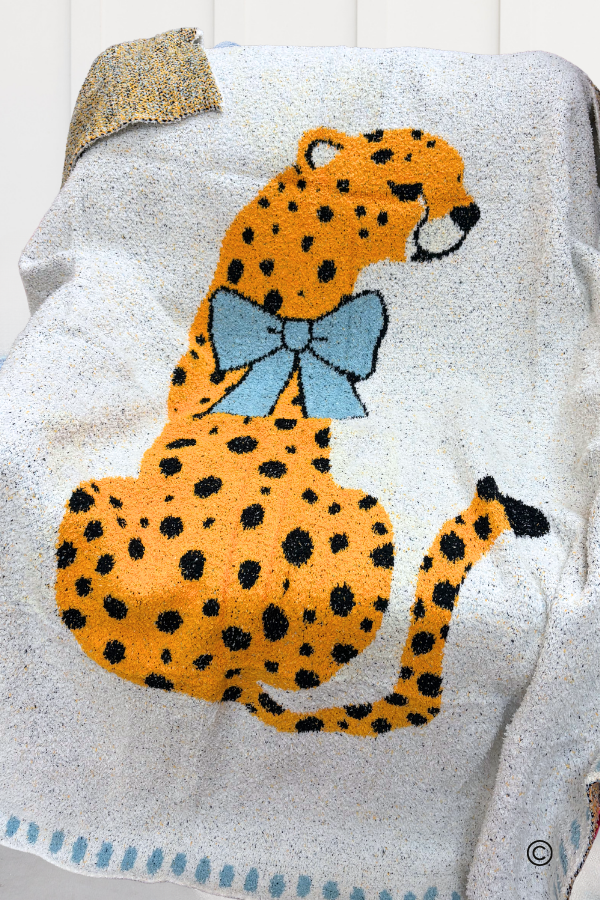 Stay Wild Blue Child Cheetah Blanket©