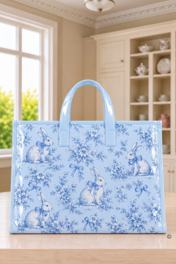 The Bluebell Bunny Vinyl Tote Bag© PREORDER