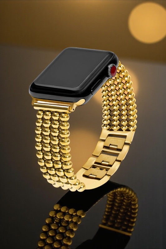 Margot Gold Beaded Smartwatch Band