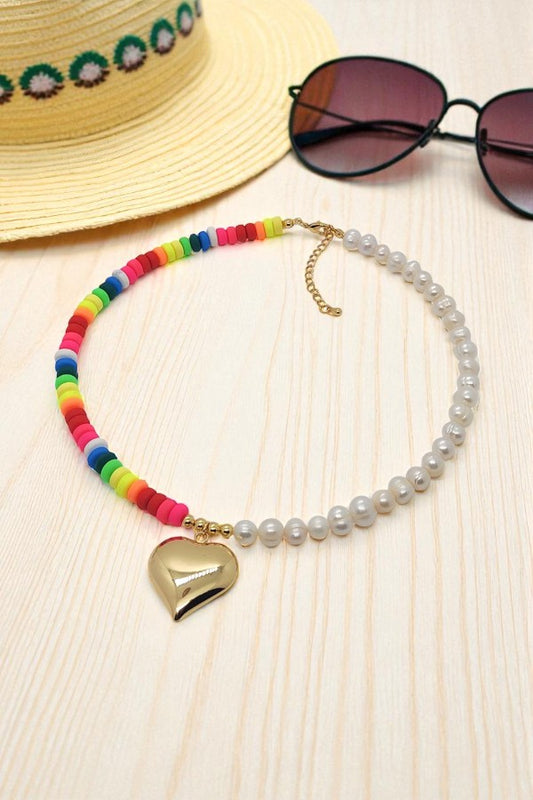 PREORDER Marjorie Beaded Heart Necklace