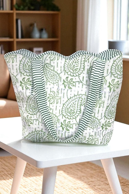 PREORDER The Paisley Garden Scalloped Tote Bag