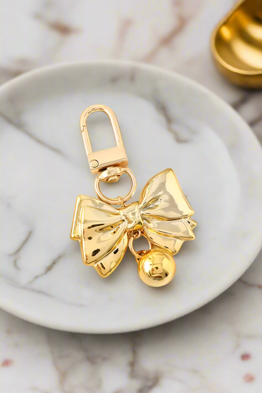 Gold Bow Purse Charm