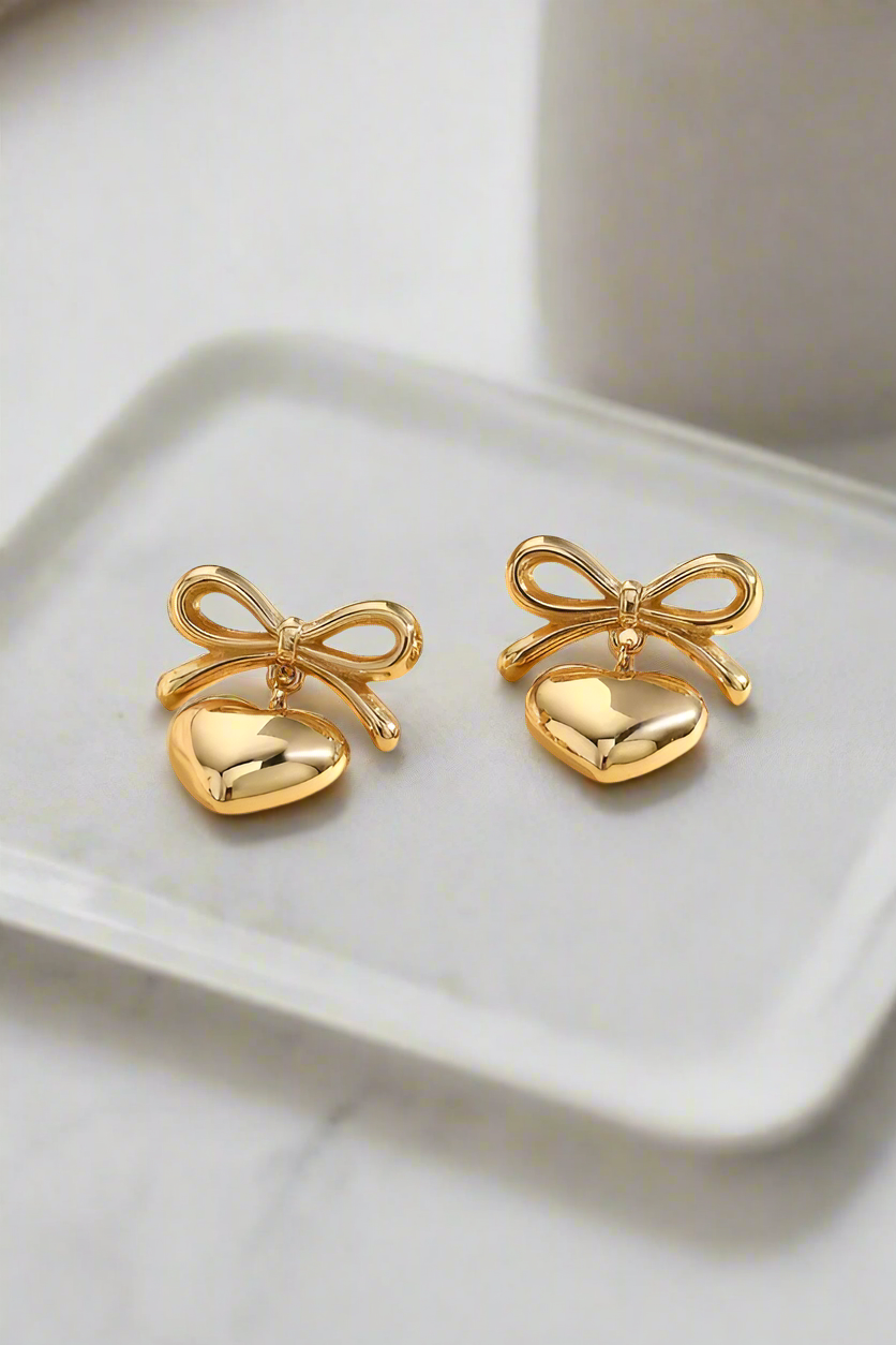 PREORDER Georgie Gold Heart Earrings