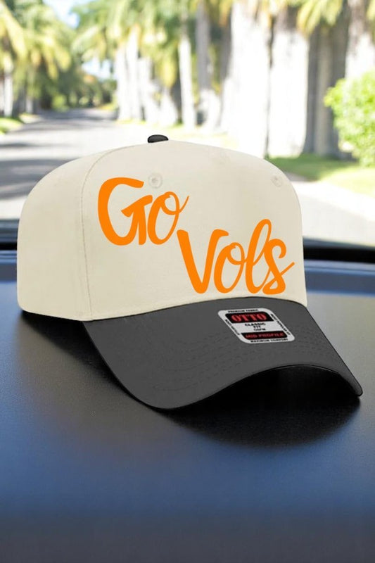 PREORDER Go Vols Natural/Black Embroidered Hat