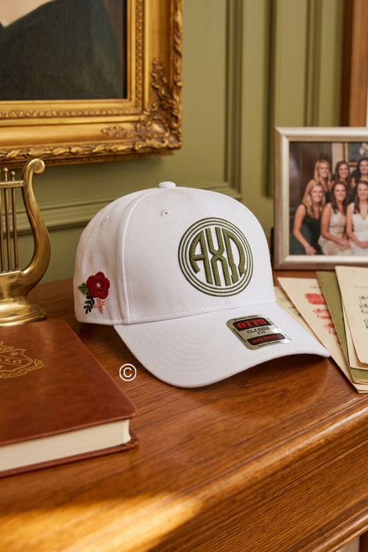 Alpha Chi Omega Monogram Hat PREORDER