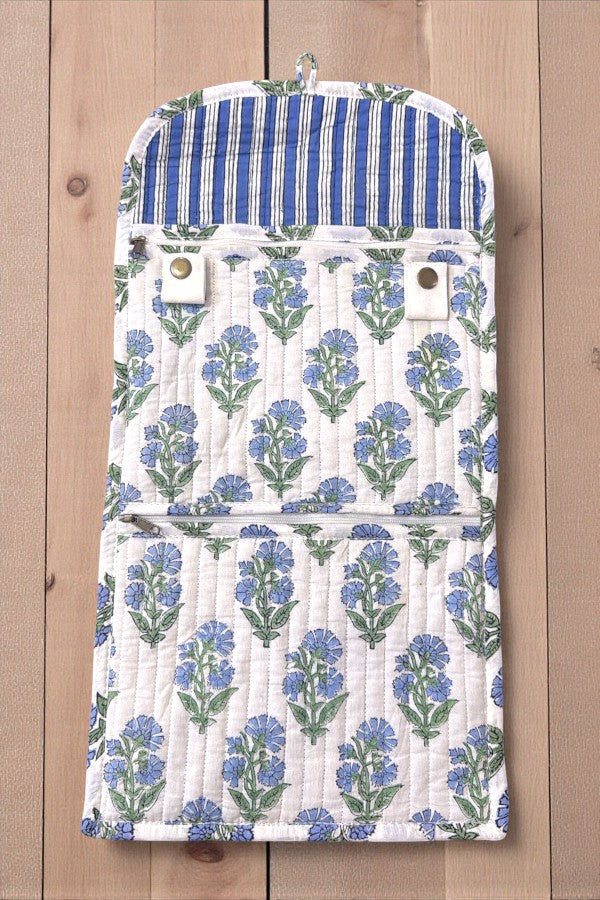 PREORDER Patsy Blue Floral Jewelry Pouch