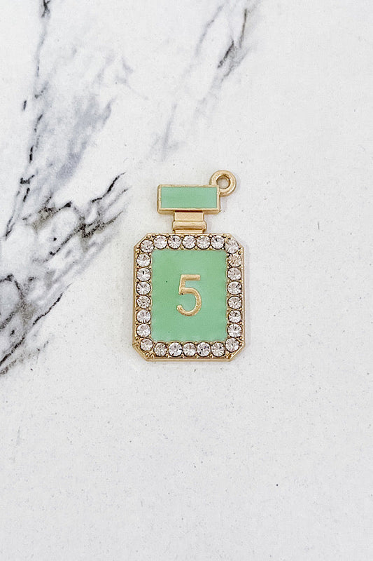 Teal Perfume Bottle Charm